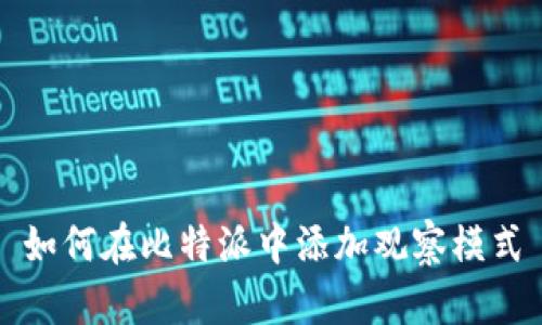 如何在比特派中添加观察模式